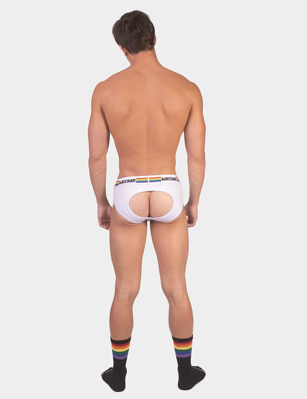 Barcode Berlin Backless Brief Pride White