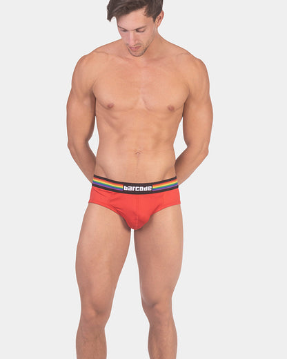 Barcode Berlin Multipack 1x Backless Brief Pride Red + 1x Pride Harness White