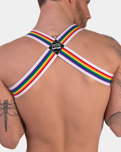 Barcode Berlin Multipack 1x Backless Brief Pride Red + 1x Pride Harness White