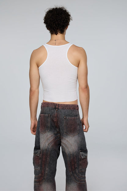Bare Threshold Print Crop Top