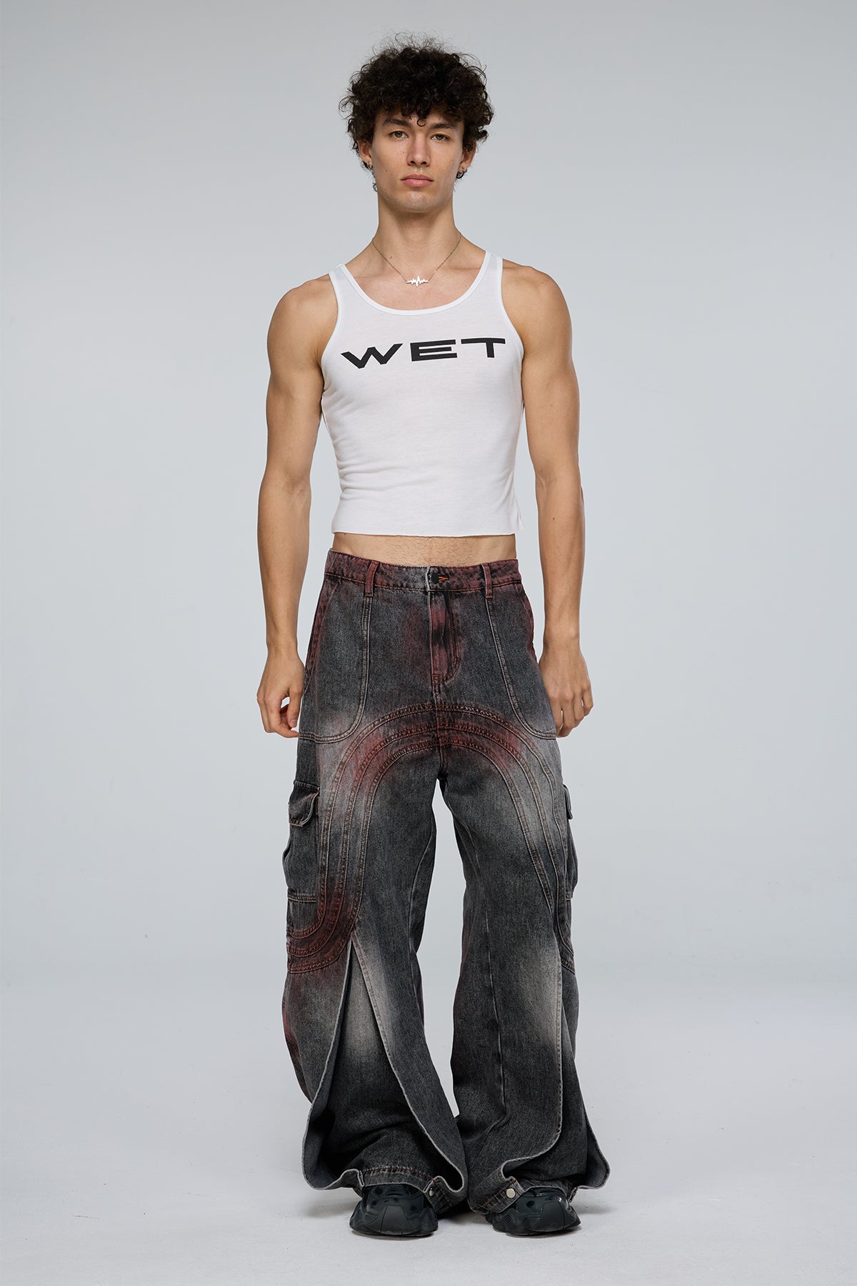 Bare Threshold Print Crop Top