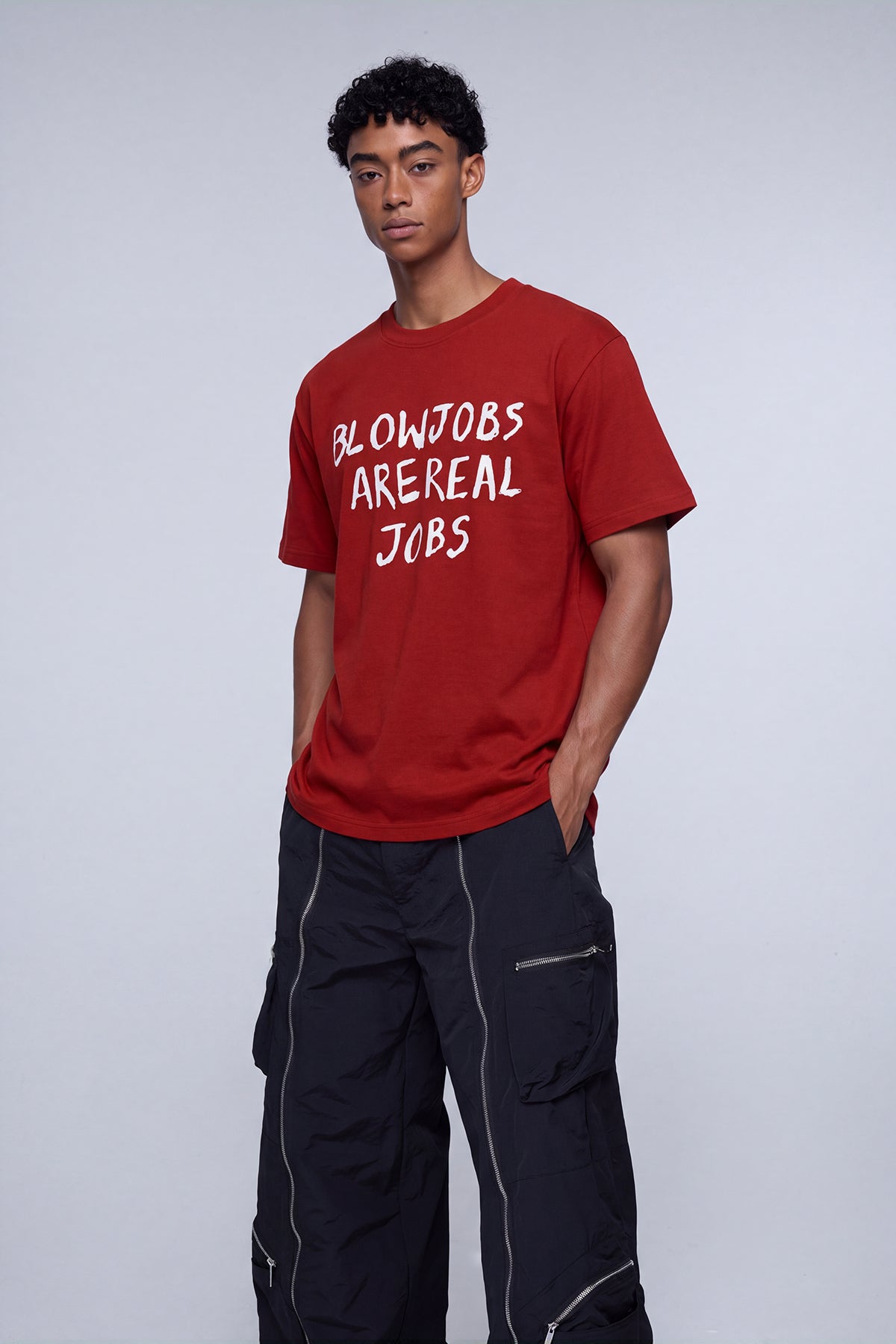 Bare Ink Print T-Shirt Wine