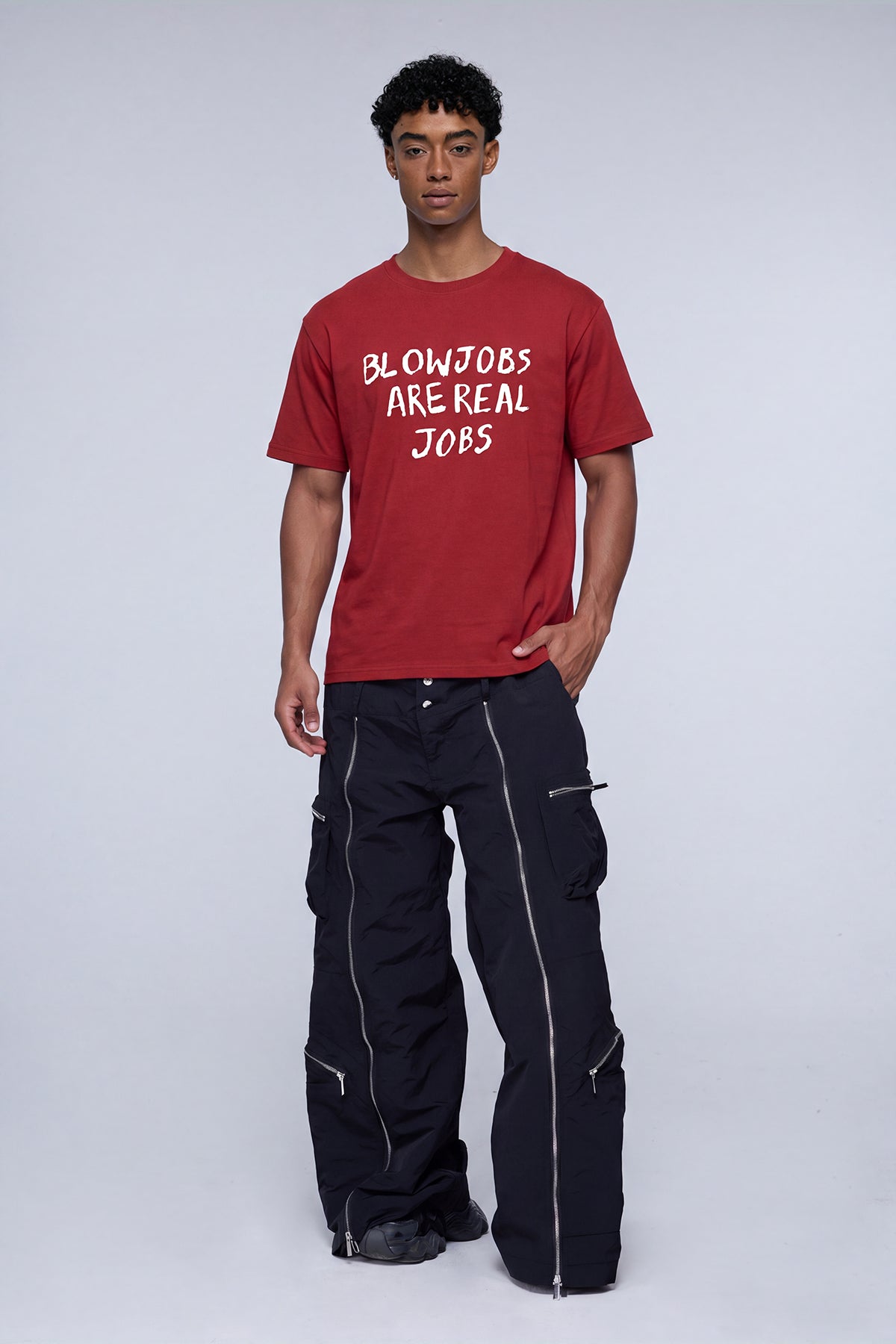 Bare Ink Print T-Shirt Wine