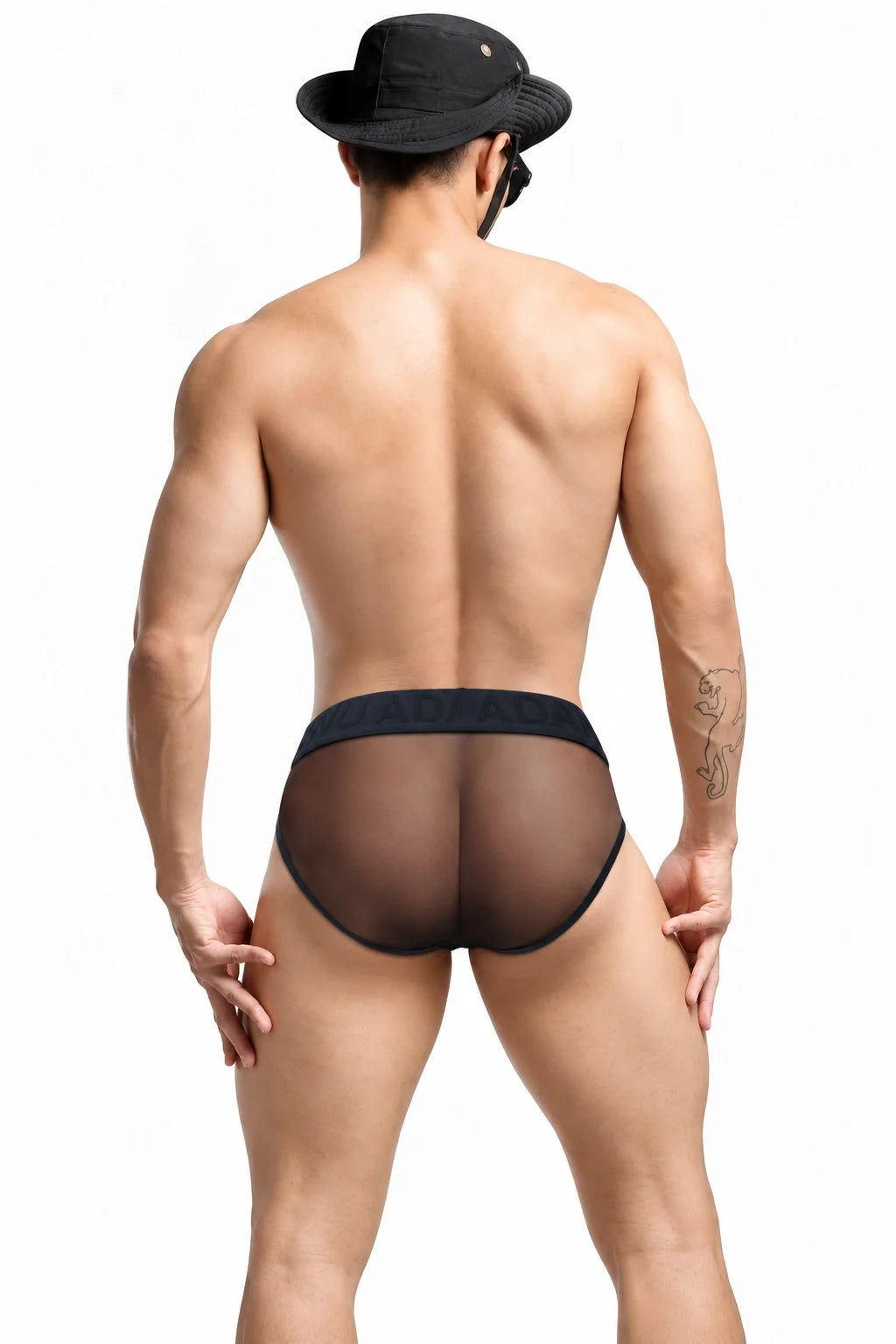 Men’s Sexy Sheer Thong with Ring & Strap Design