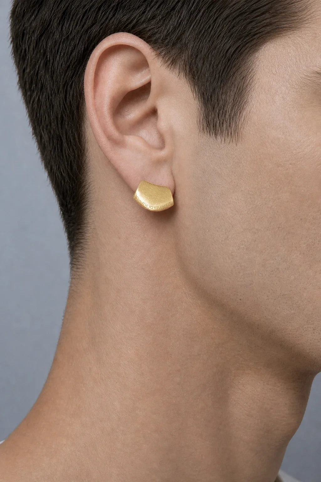 Modern Arc Earrings - Satin Finish Minimalist Jewelry,Unisex Style