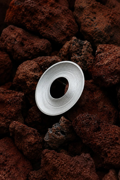 Textured Disc Stud Earrings