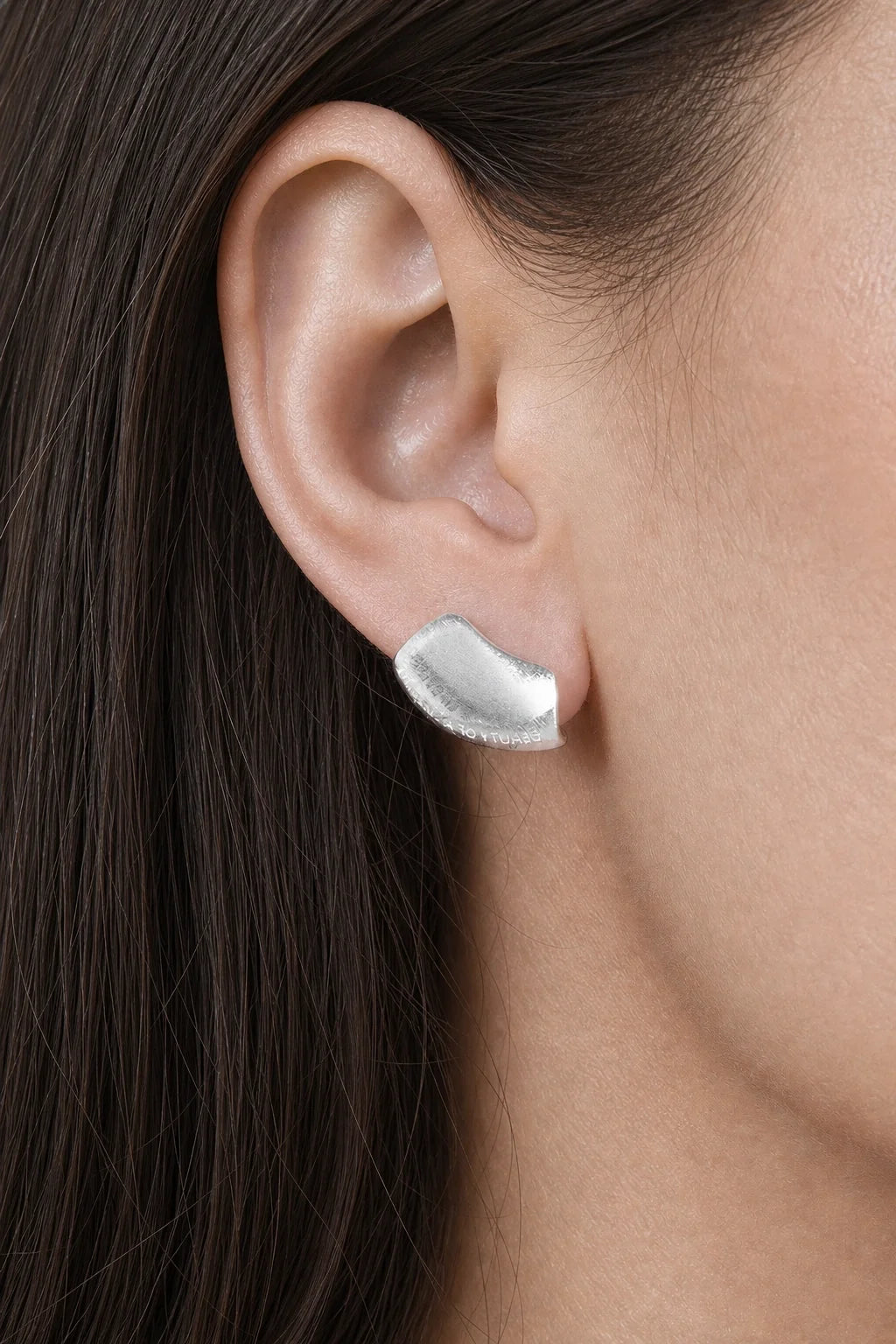 Modern Arc Earrings - Satin Finish Minimalist Jewelry,Unisex Style