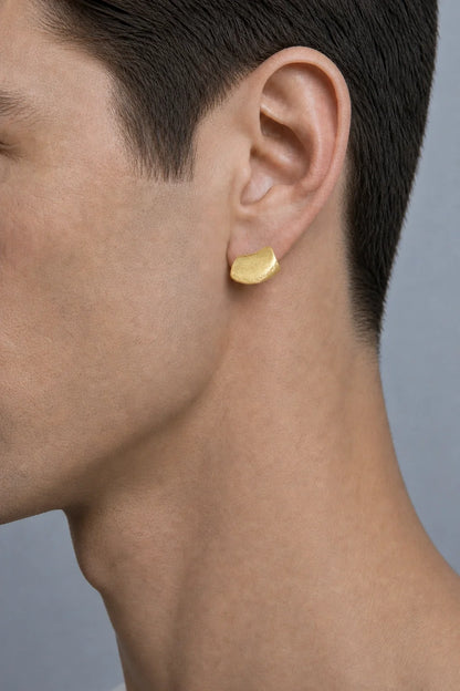 Modern Arc Earrings - Satin Finish Minimalist Jewelry,Unisex Style