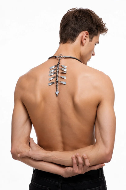 Cyberpunk Spine Pendant Necklace