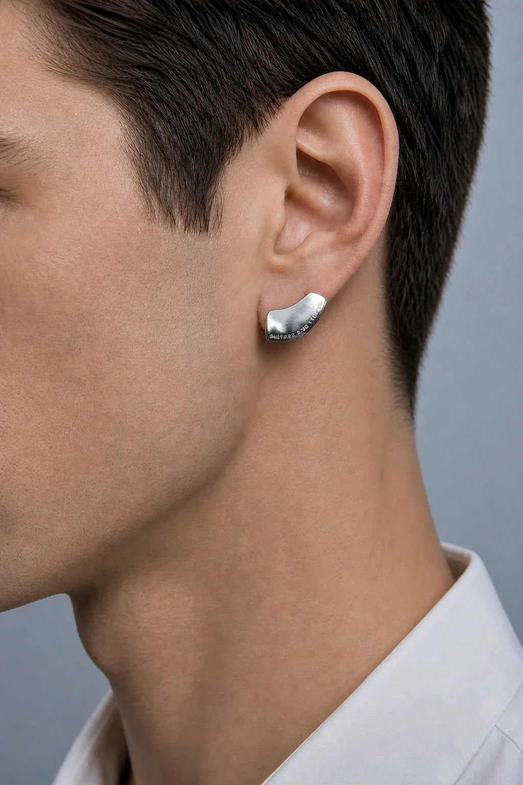 Modern Arc Earrings - Satin Finish Minimalist Jewelry,Unisex Style