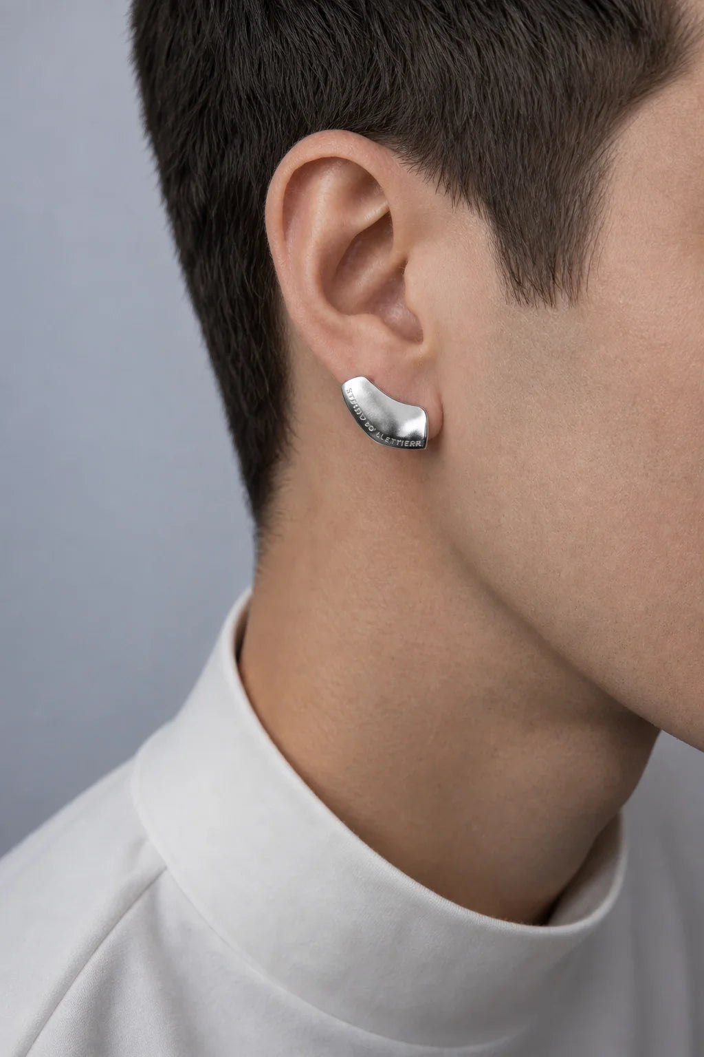 Modern Arc Earrings - Satin Finish Minimalist Jewelry,Unisex Style