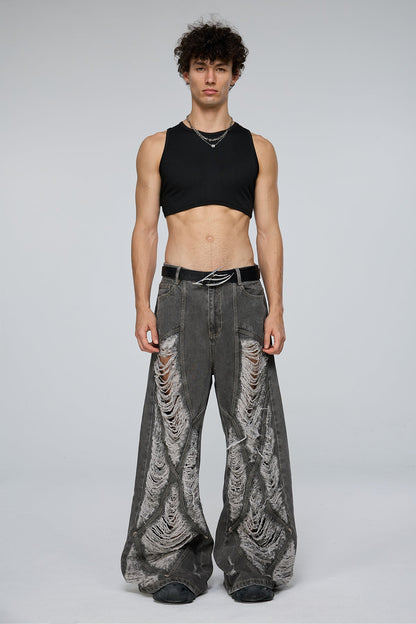 Binary Base Sleeveless Crop Top Black