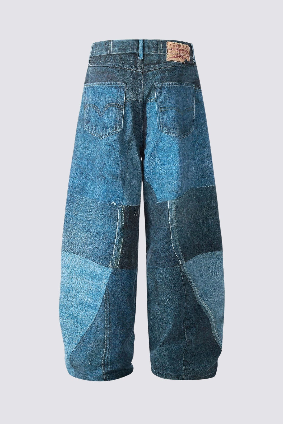 Binary Denim Barrel Print Jeans