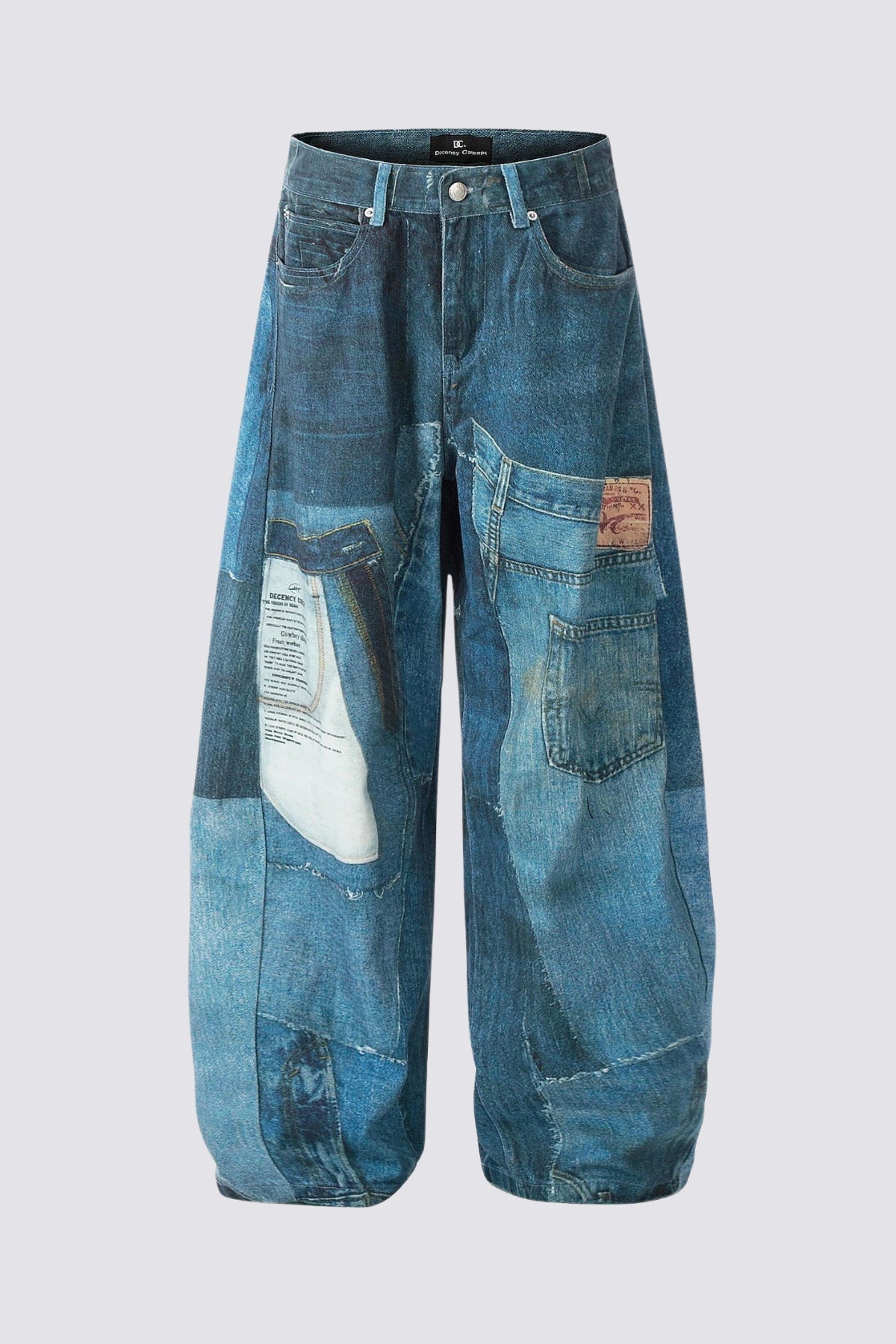 Binary Denim Barrel Print Jeans