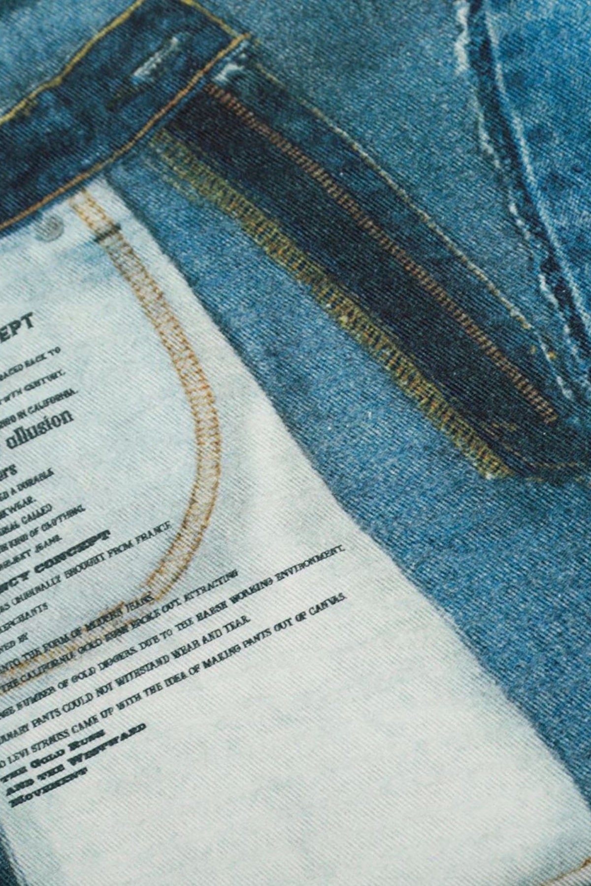 Binary Denim Barrel Print Jeans