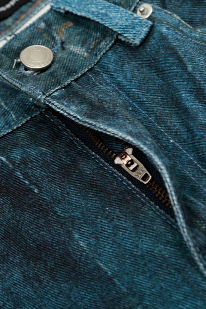 Binary Denim Barrel Print Jeans