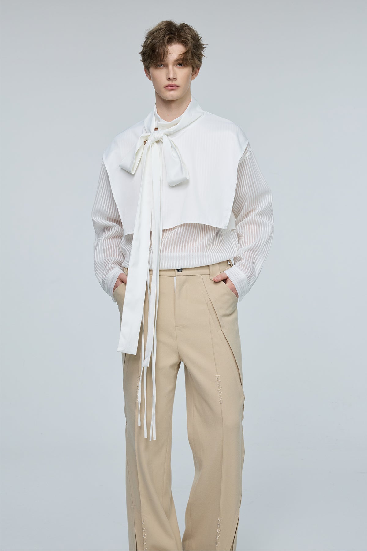 Binary Hue Long Sleeve Stripe Shirt