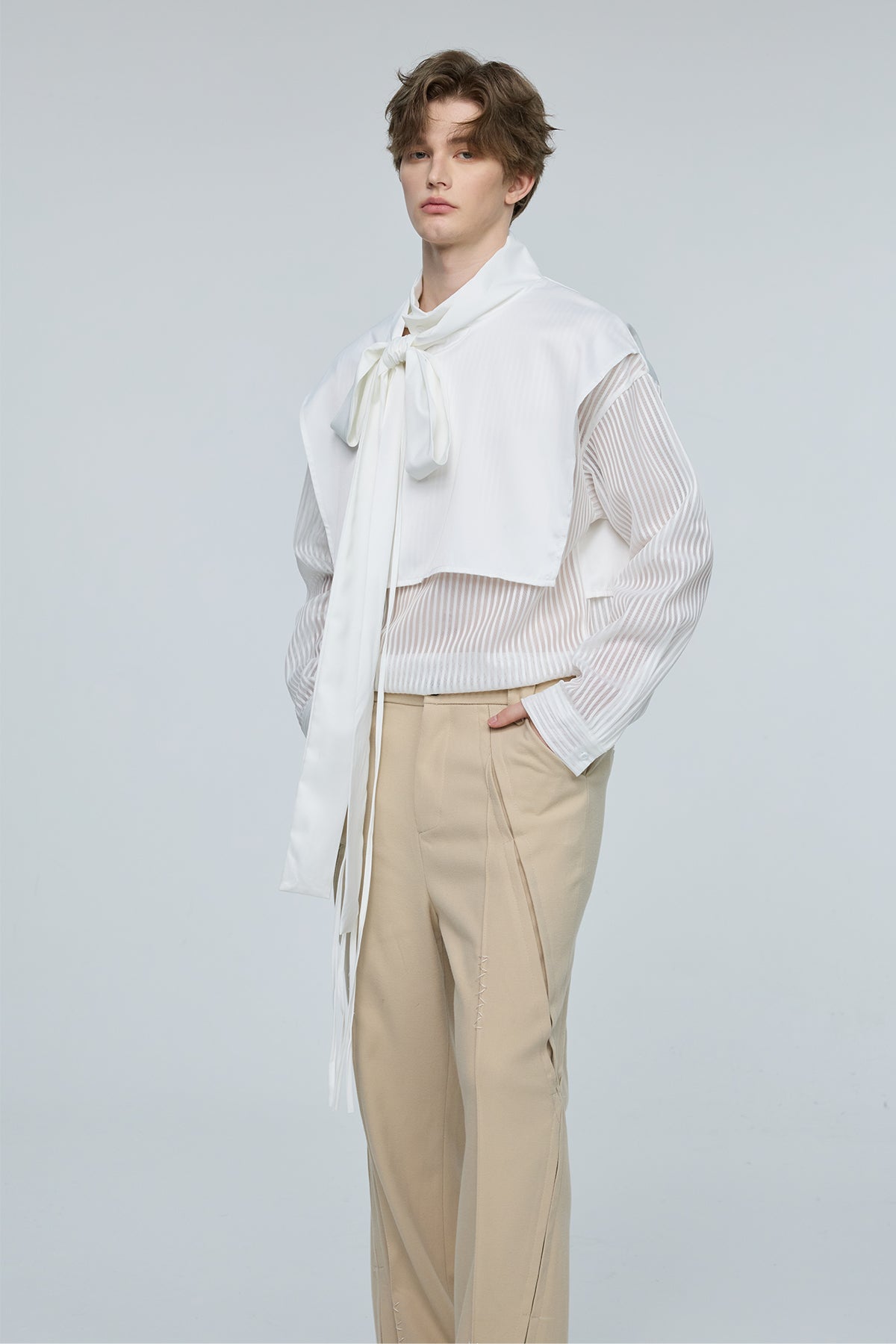 Binary Hue Long Sleeve Stripe Shirt