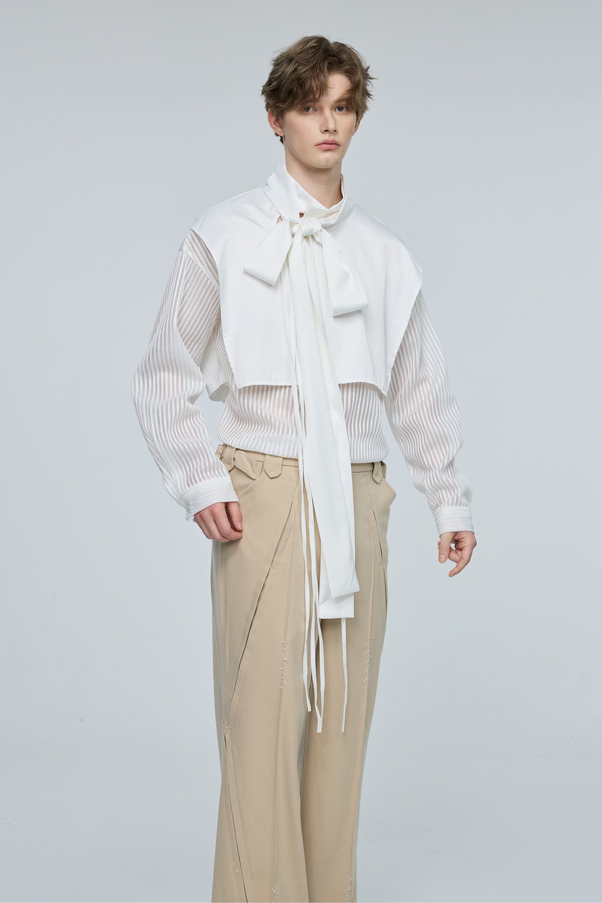 Binary Hue Long Sleeve Stripe Shirt