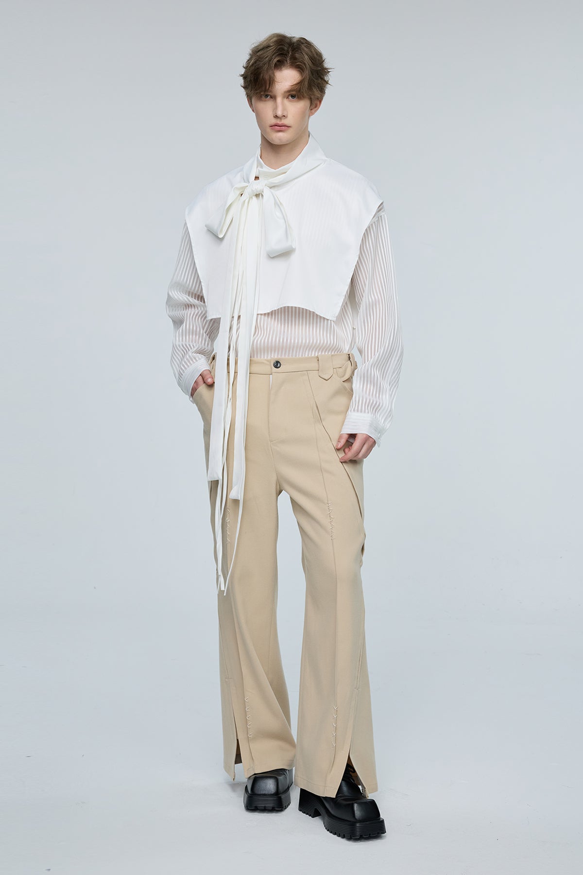 Binary Hue Long Sleeve Stripe Shirt