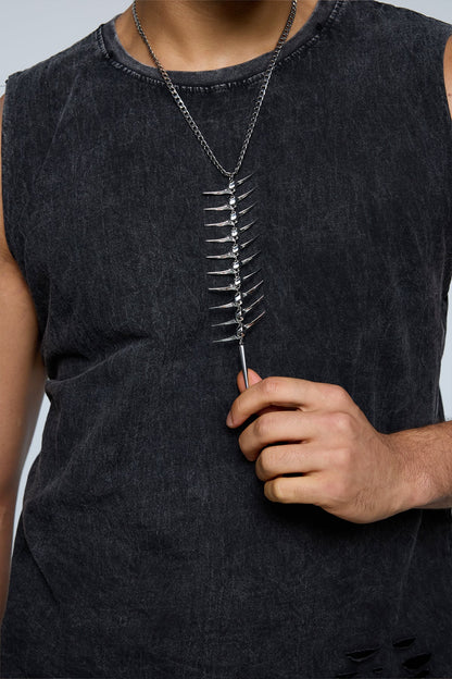 Binary Link Fishbone Necklace