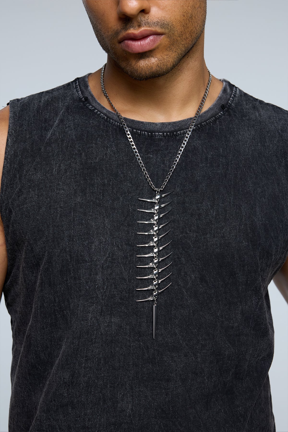 Binary Link Fishbone Necklace
