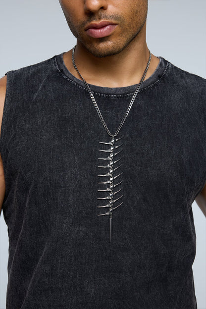 Binary Link Fishbone Necklace
