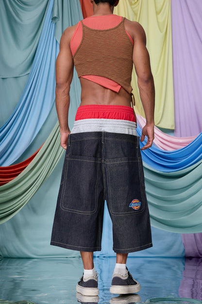 Binary Warp Triple Waist Capri Jeans