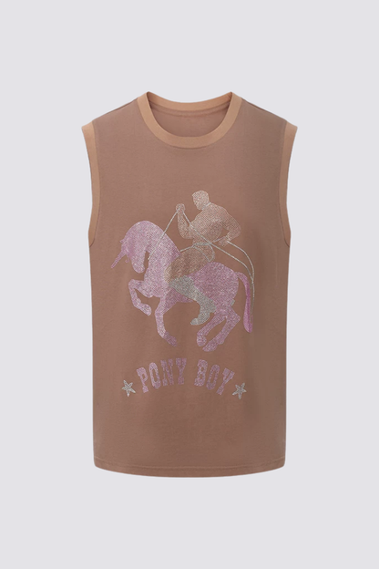 Bitter Gem Rhinestone Tank Top