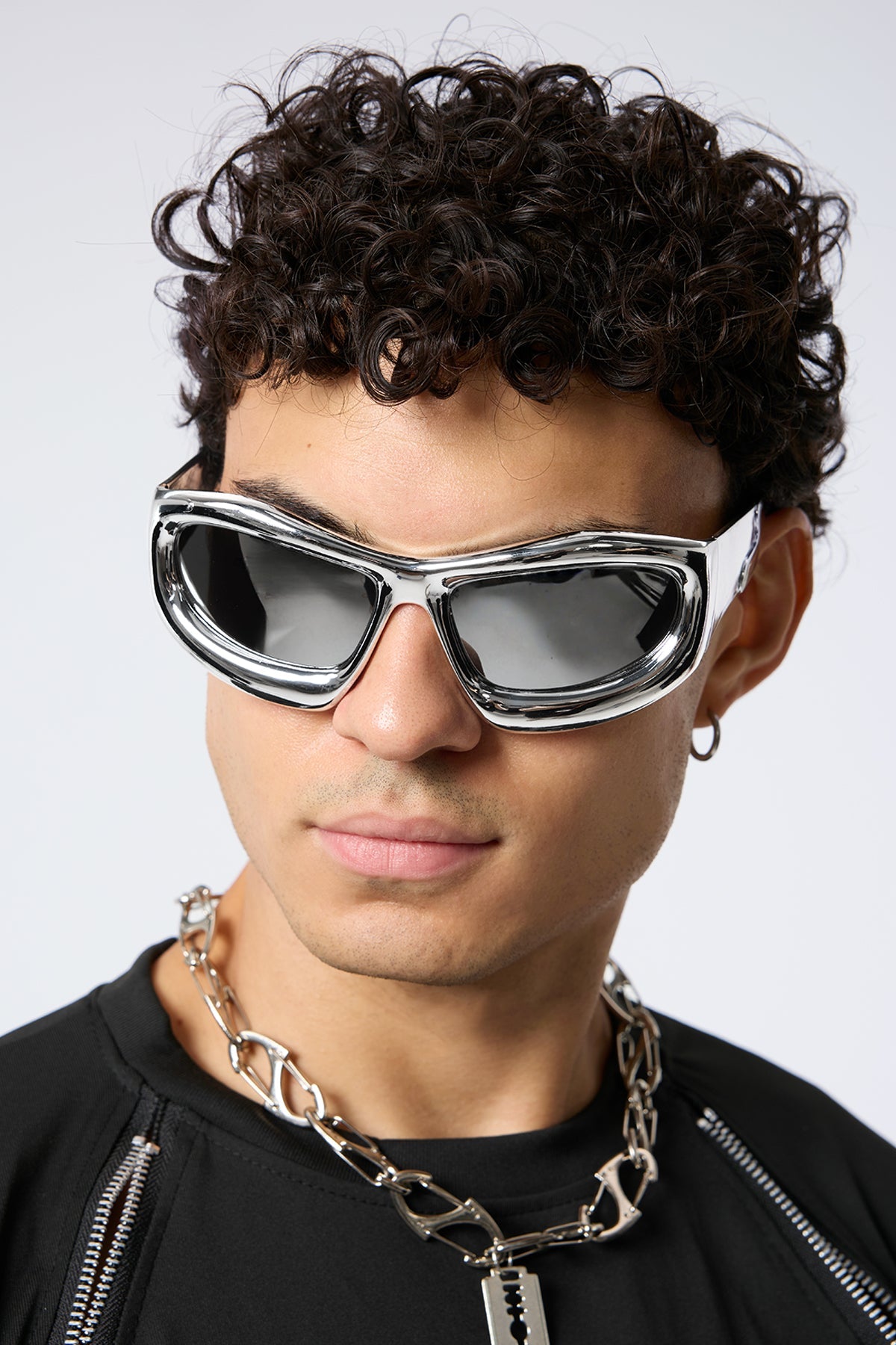 Black Blur Sunglasses Silver