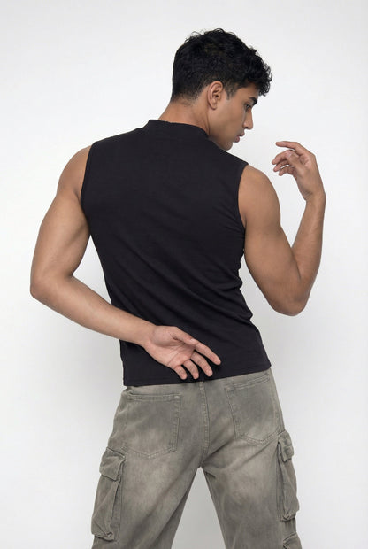 Black Constant Sleeveless Top
