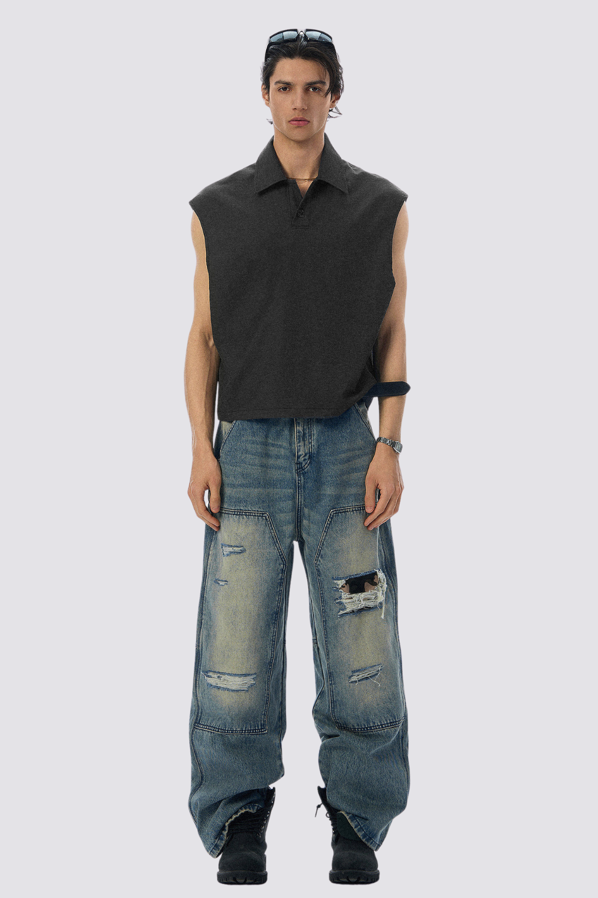 Black Equilibrium Sleeveless Top