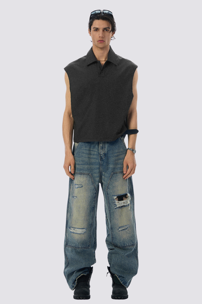 Black Equilibrium Sleeveless Top