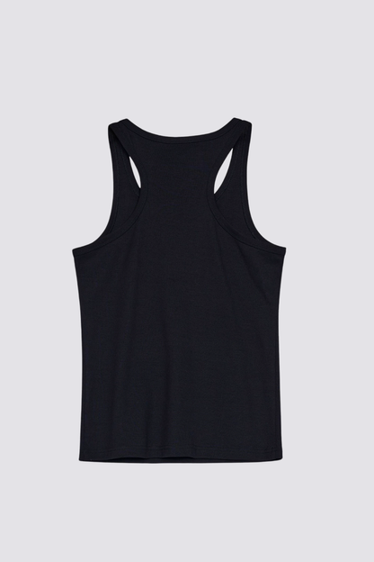 Black Ground Embroidery Tank Top