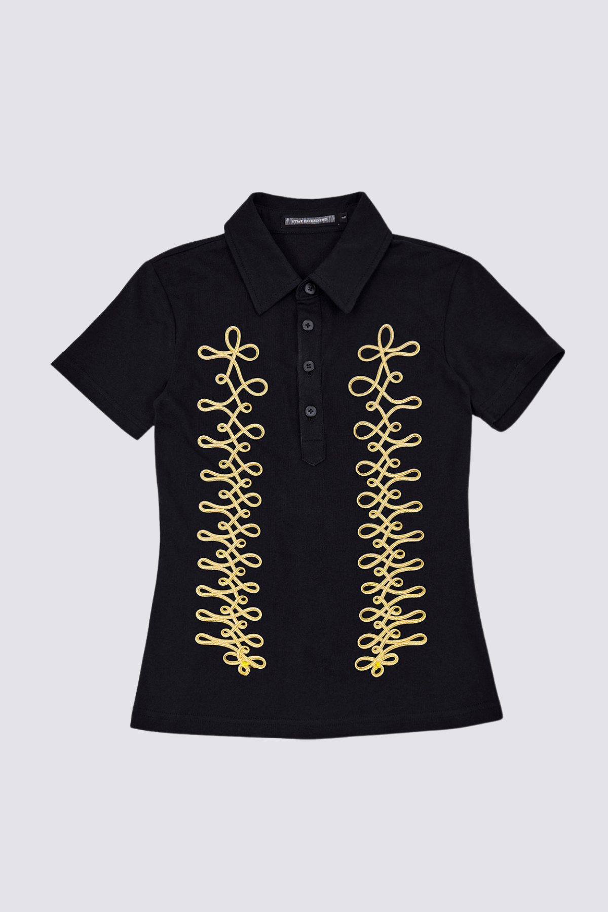 Black Plane Embroidery T-Shirt