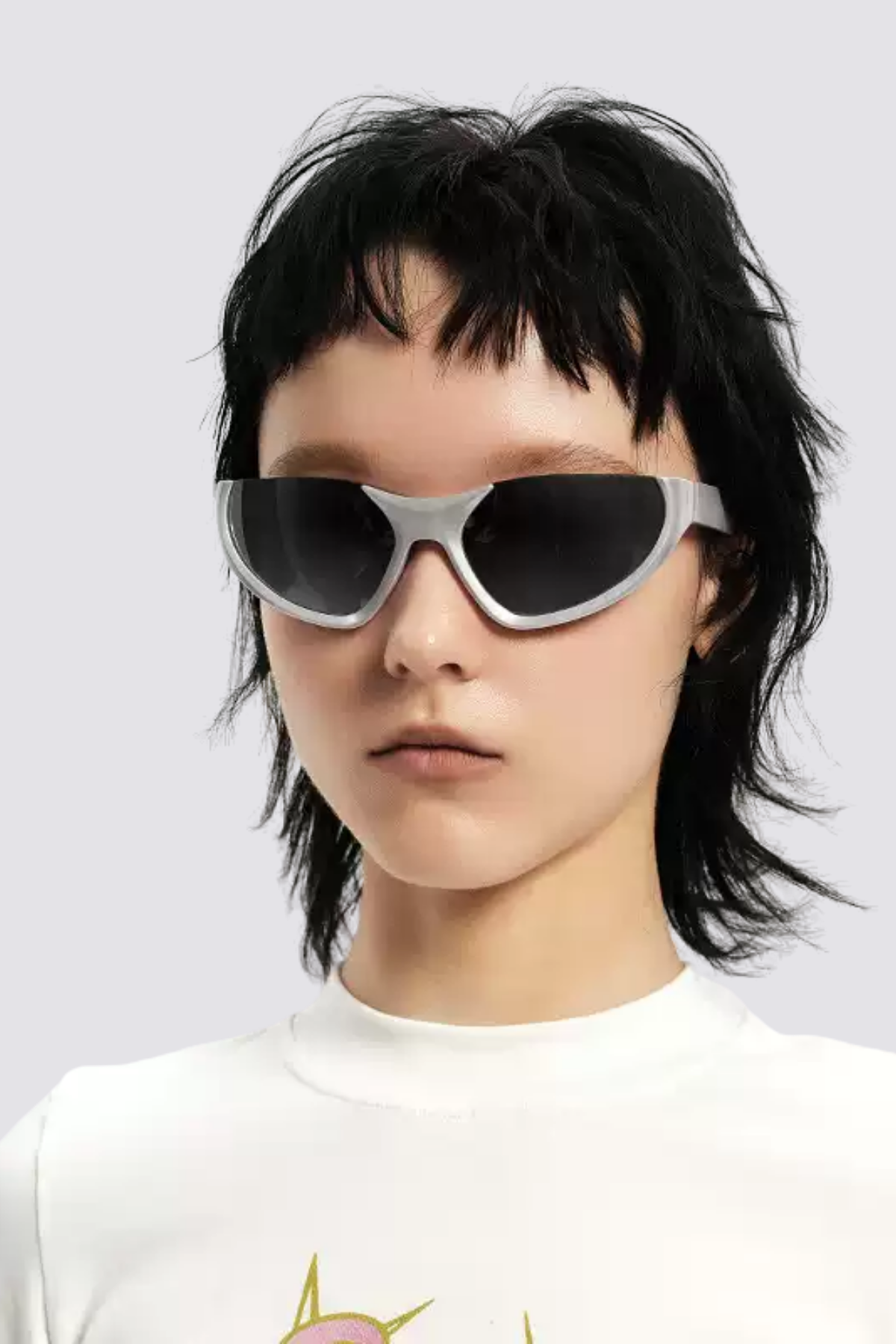 Black Veil Sunglasses Silver