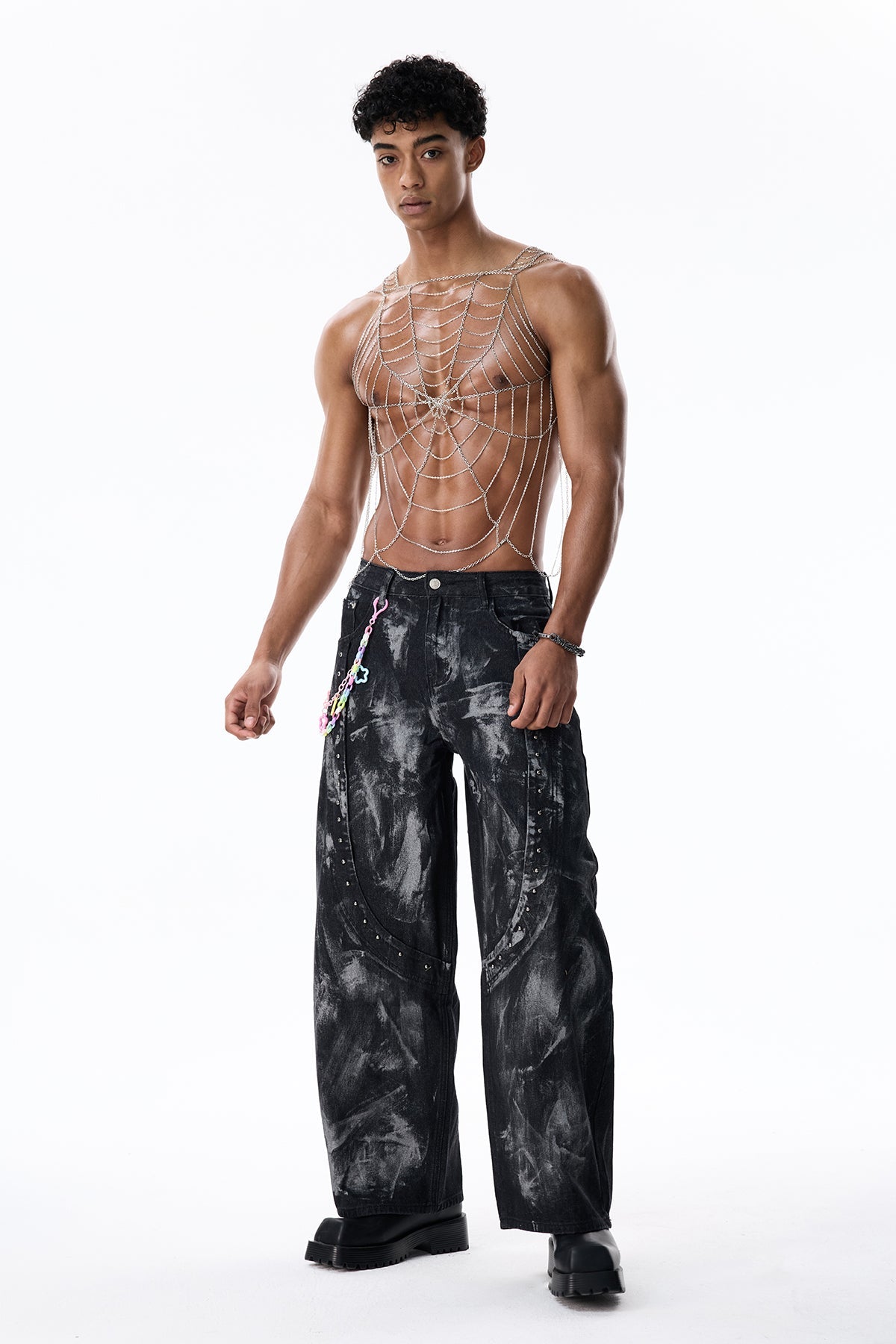 Blaze Light Straight Bleach Dye Jeans