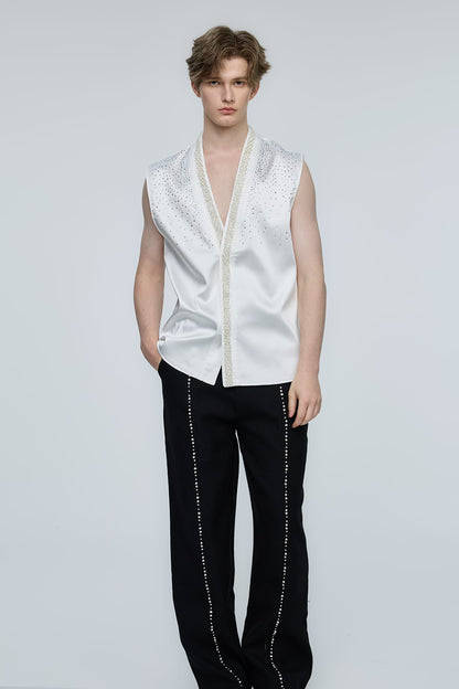 Blaze Tint Rhinestone Sleeveless Top