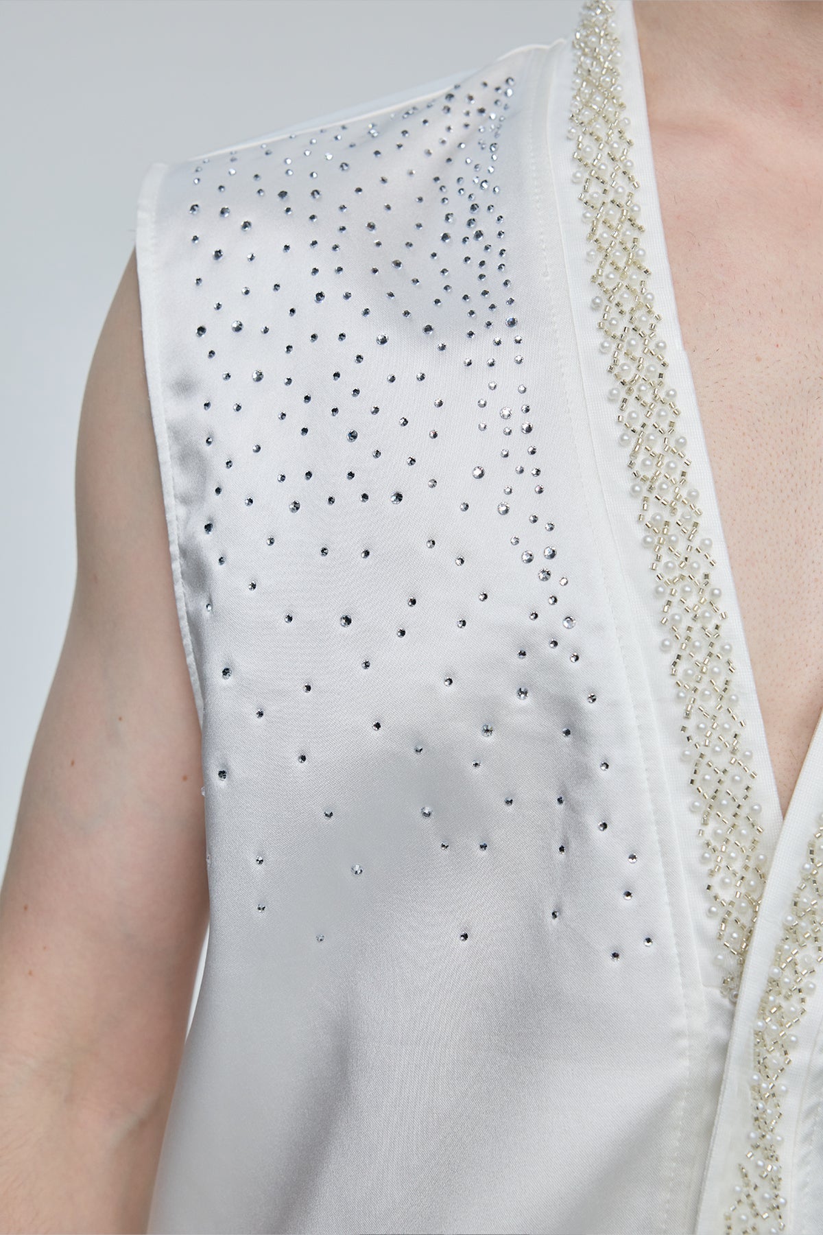 Blaze Tint Rhinestone Sleeveless Top