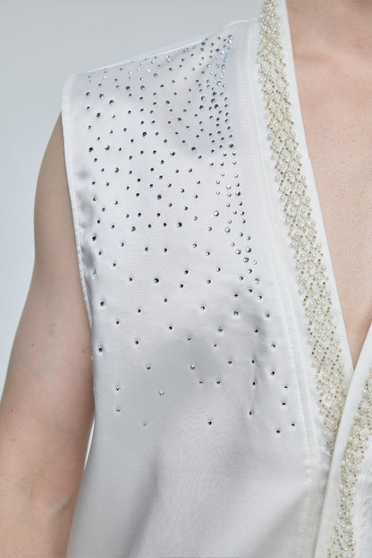 Blaze Tint Rhinestone Sleeveless Top