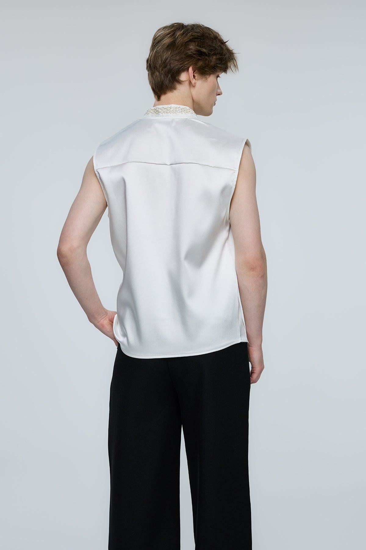Blaze Tint Rhinestone Sleeveless Top