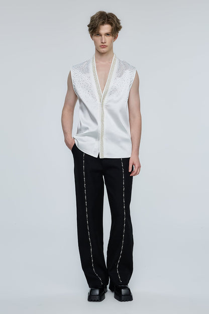 Blaze Tint Rhinestone Sleeveless Top