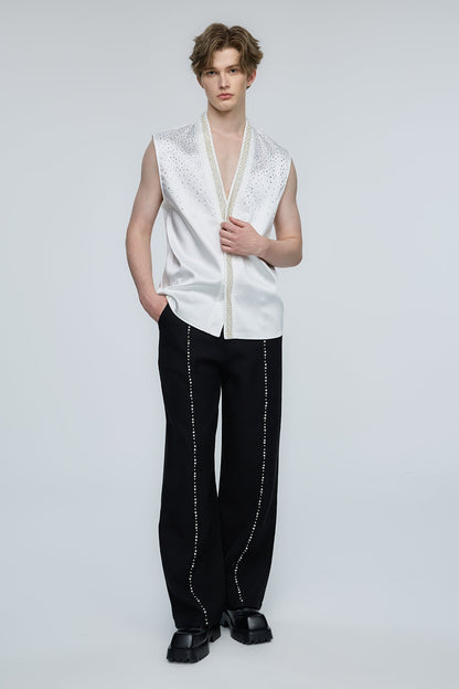 Blaze Tint Rhinestone Sleeveless Top