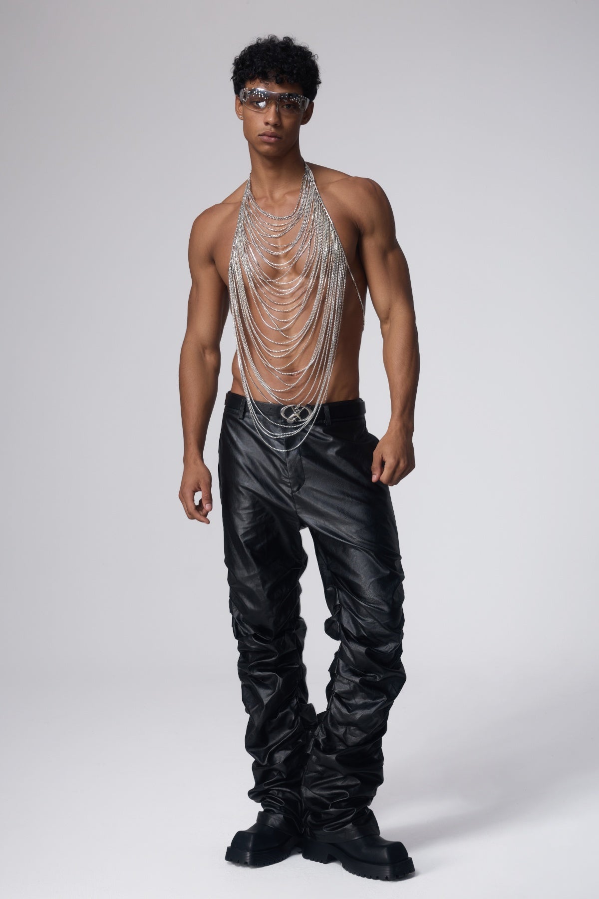 Bling Glow Fringe Body Chain Top