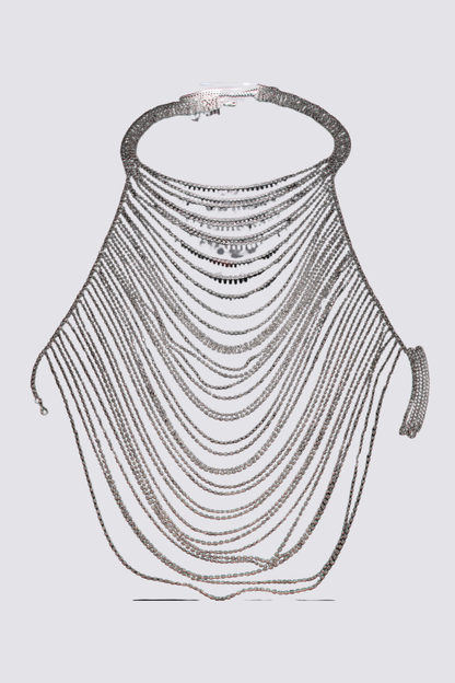 Bling Glow Fringe Body Chain Top