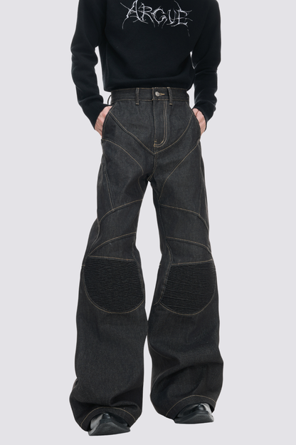 Block Path Bootcut Jeans
