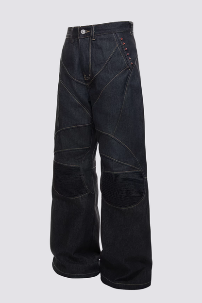 Block Path Bootcut Jeans