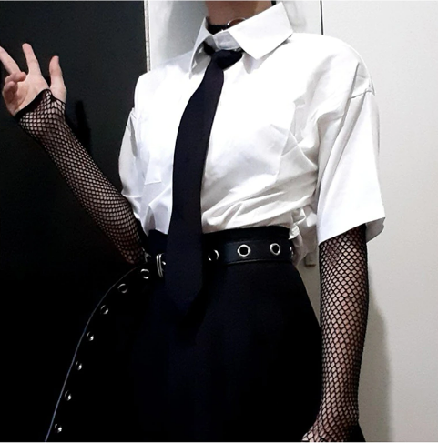 White Short-sleeve Blouse