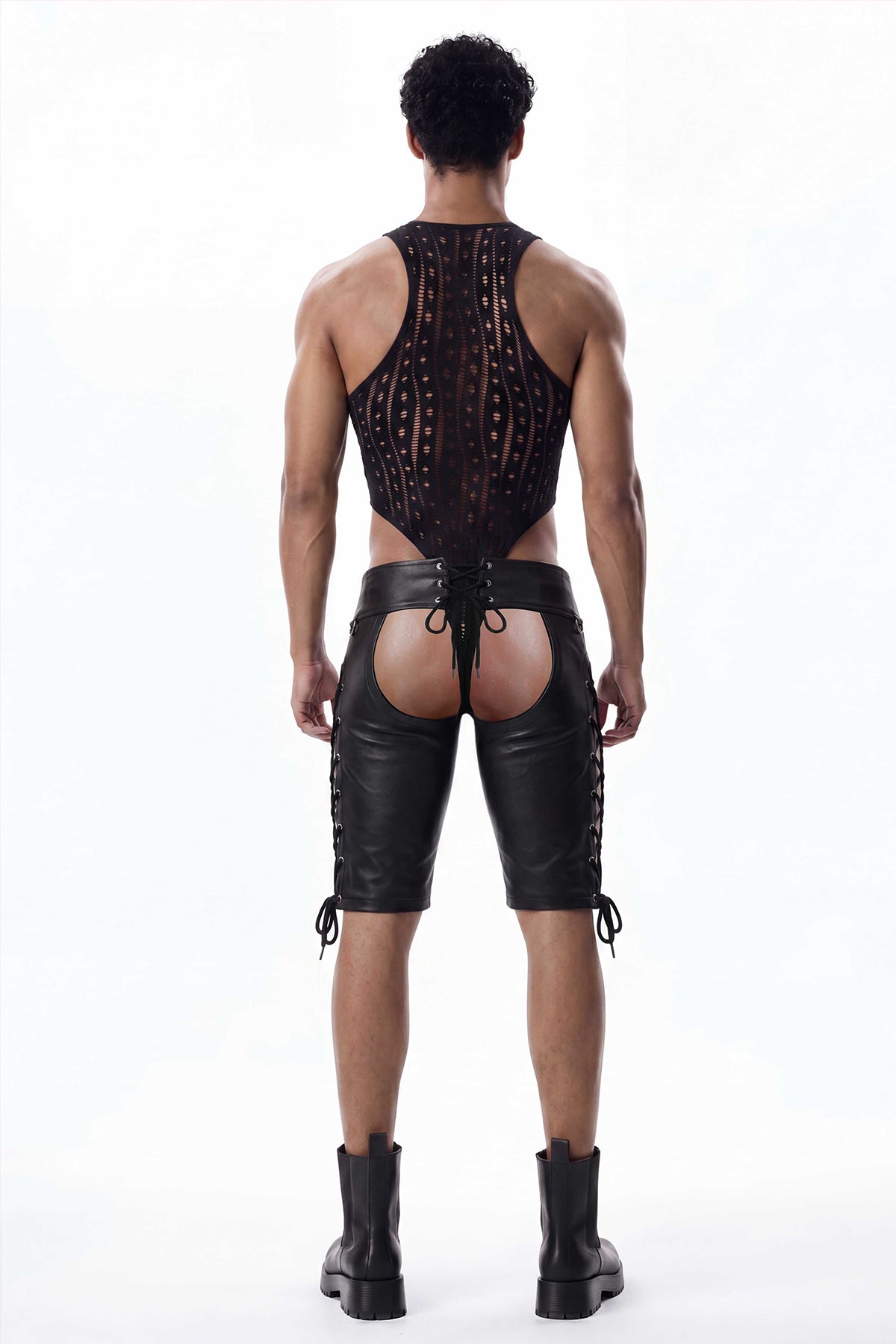 Body Assembly Cutout Fishnet Bodysuit