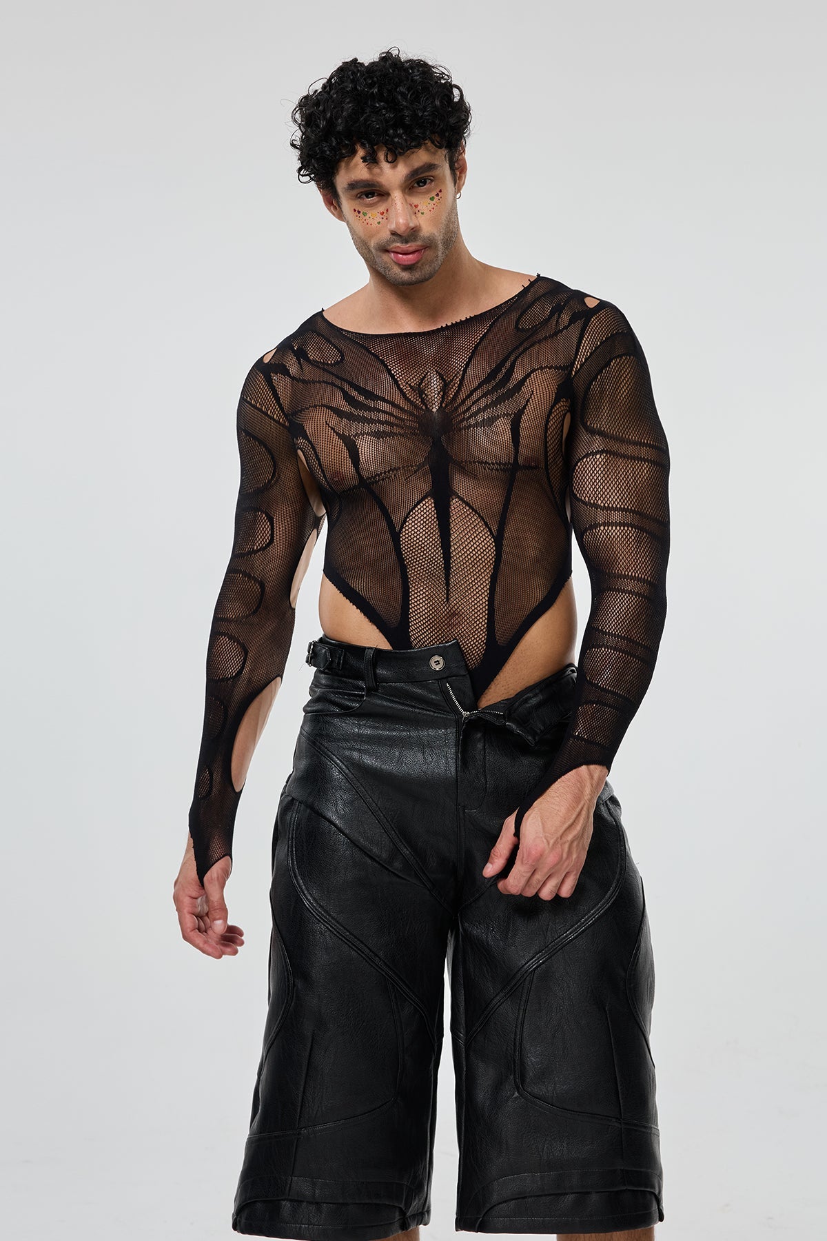 Body Continuum Long Sleeve Mesh Spider Bodysuit